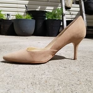 Marc Fisher Nude Suede Heels